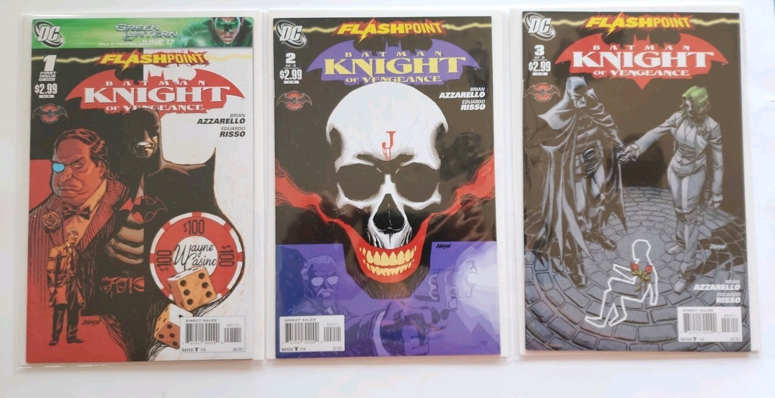 Flashpoint Batman Knight Of Vengeance 1-3 Lot Thomas Wayne Dexter Dent