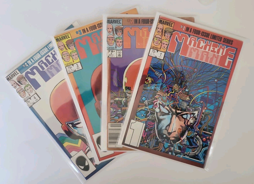 Machine Man # 1-4  1 2 3 4  COMPLETE SET 1984 Barry Windsor Smith Marvel