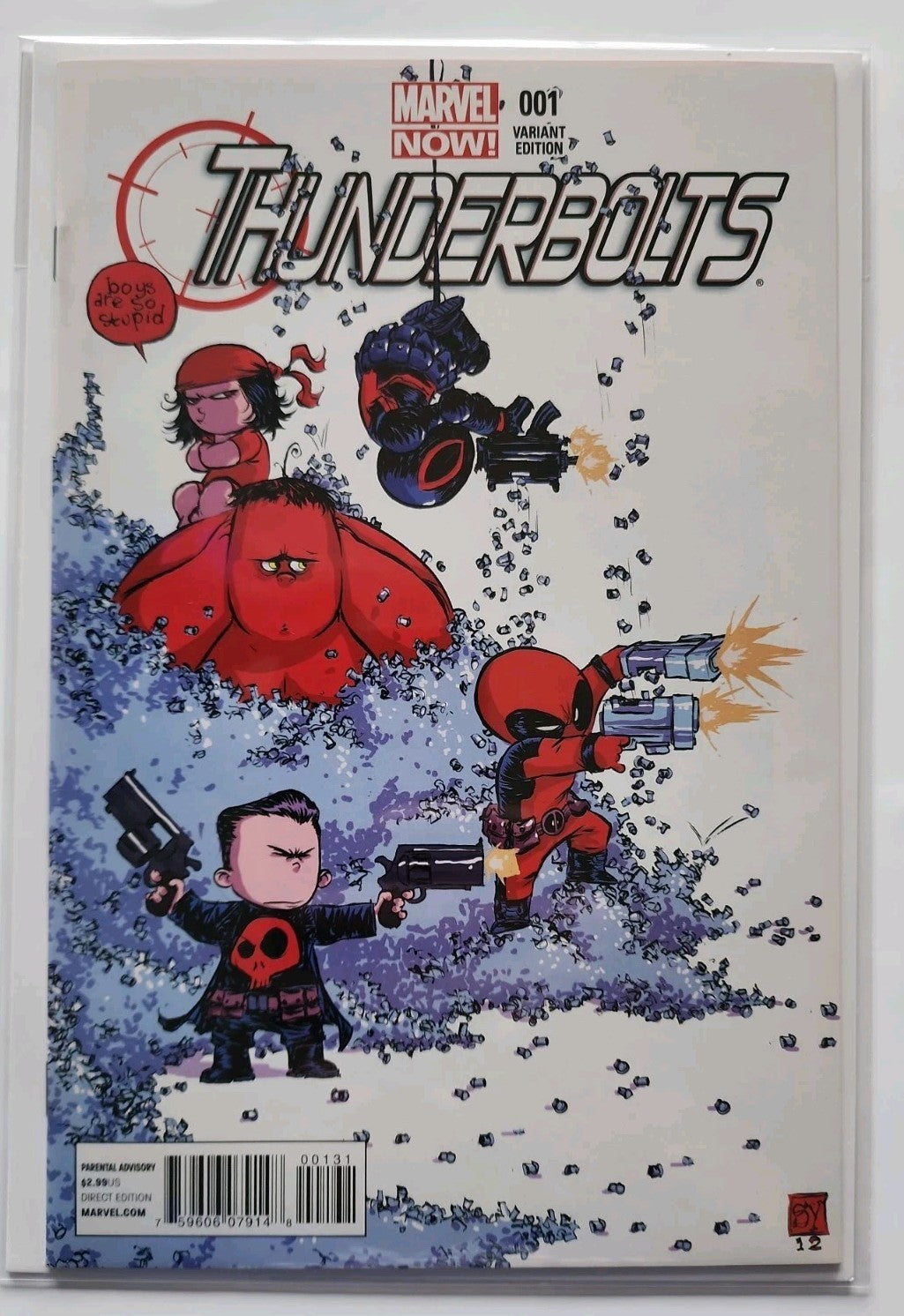 THUNDERBOLTS #1 MARVEL 2012 SKOTTIE YOUNG VARIANT Eb-2