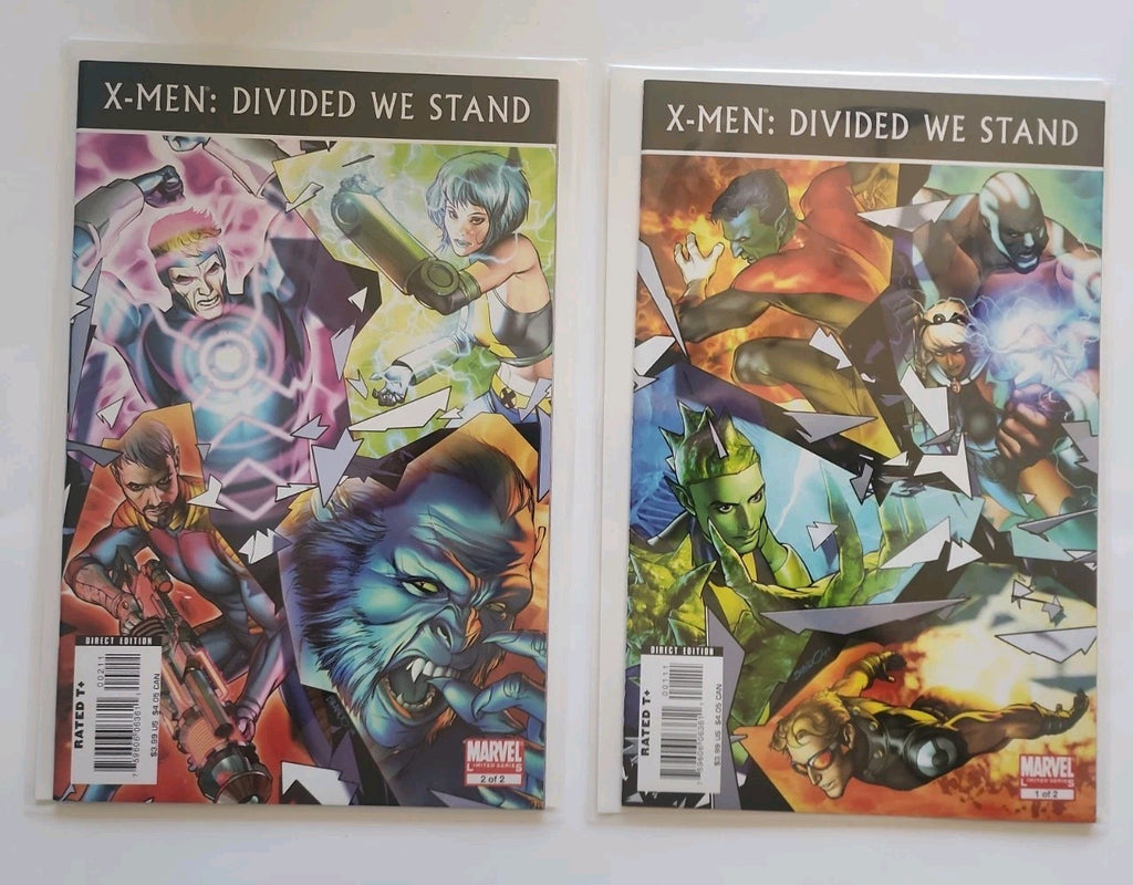 X-MEN: DIVIDED WE STAND #1 & 2 FULL RUN/SET 2008  Rn-1