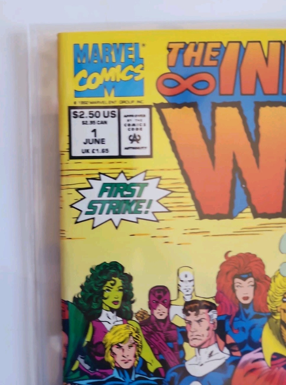 Marvel Comics The Infinity War #1 (1991) Clear Back Board Included Eb-2