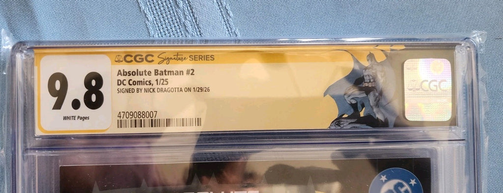 Absolute Batman #2 CGC SS 9.8 SIGNED by Nick Dragotta  (1st Print)