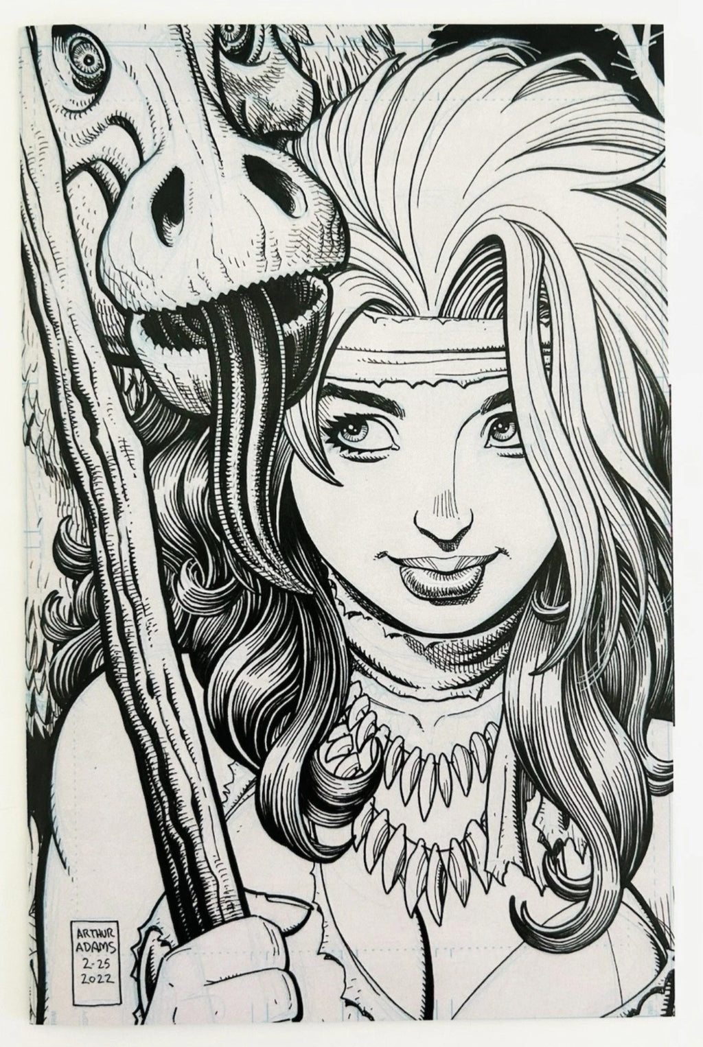 Rogue the Savage Land #1 Art Adams MegaCon 2025, B&W Sketch Virgin Variant