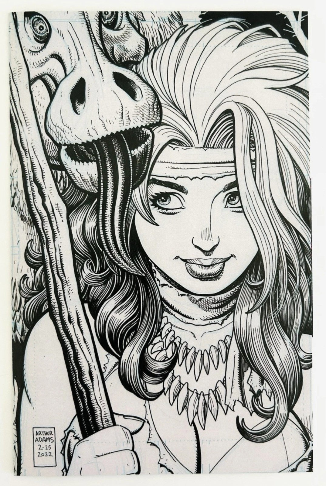 Rogue the Savage Land #1 Art Adams MegaCon 2025, B&W Sketch Virgin Variant