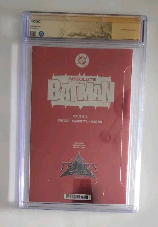 Absolute Batman #13 Trinity Red Foil Glow In The Dark Signed By Dragotta CGC 9.9