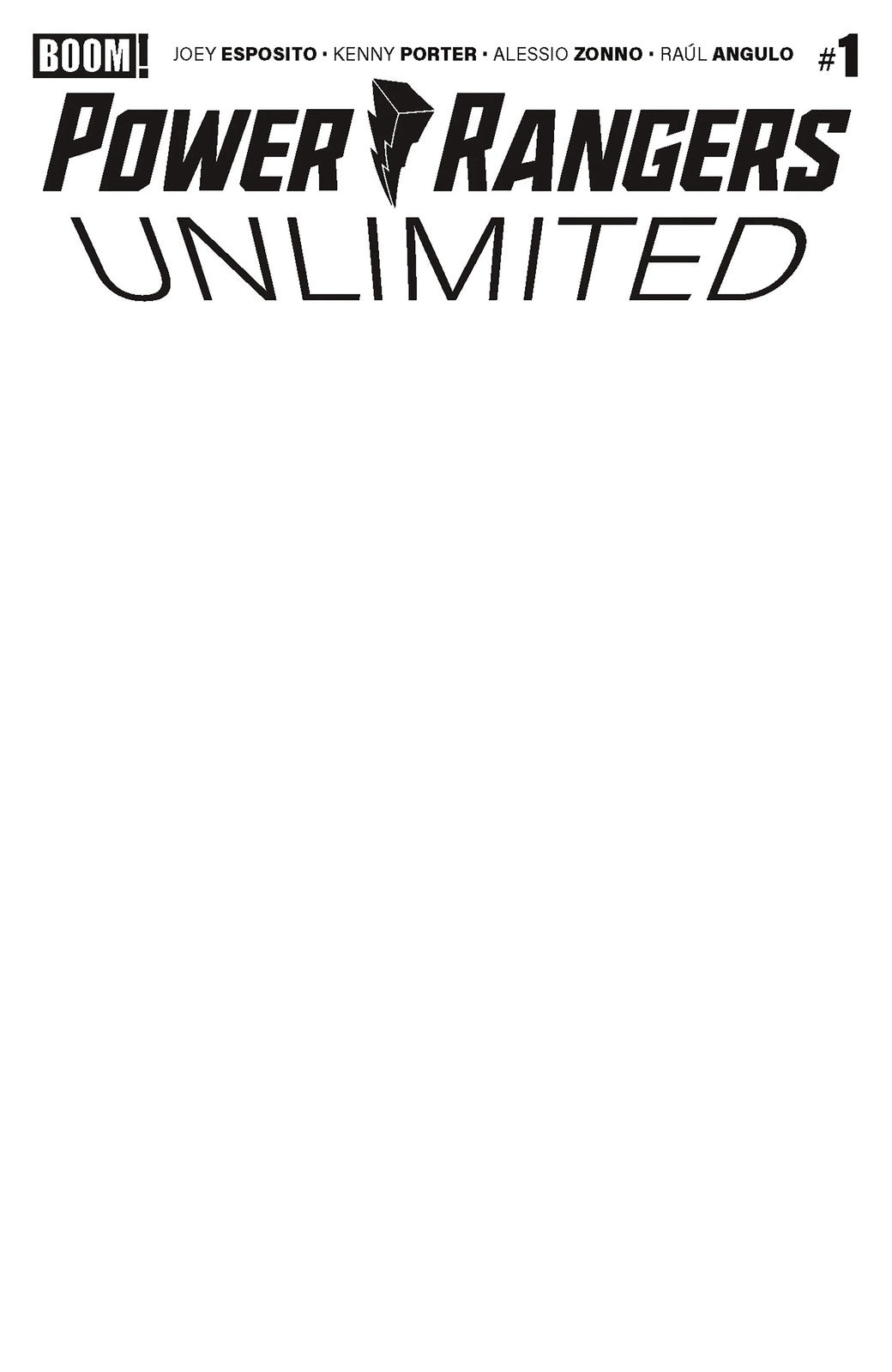 Power Rangers Unlimited #1 D Blank Sketch Variant
