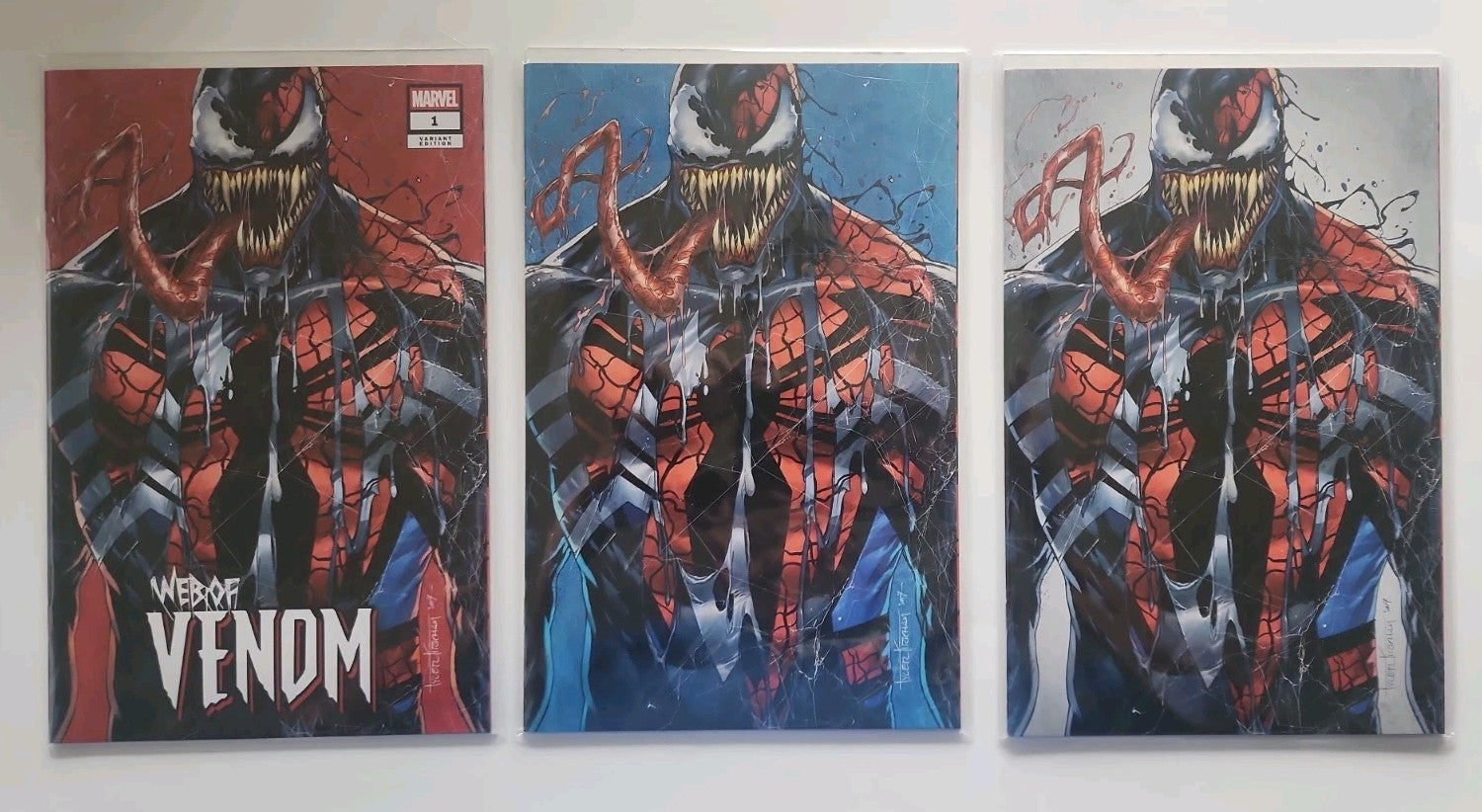 WEB OF VENOM 1 TYLER KIRKHAM Trade Dress & Virgin Variant ABC Set LTD 1000 Eb-1