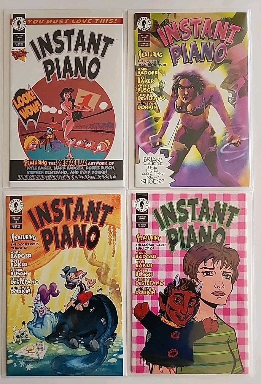 Instant Piano #1, #2, #3 & #4 -Evan Dorkin - Dark Horse Comics  1994 VG+  Eb-1