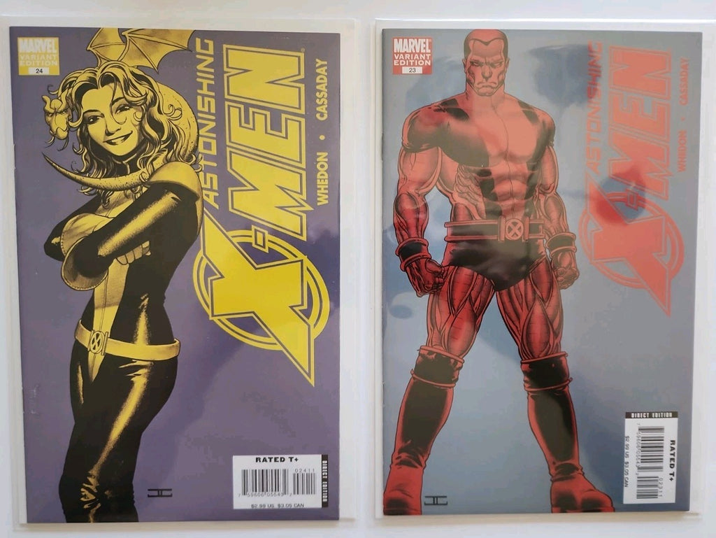 ASTONISHING X-MEN #23, #24 JOHN CASSADAY COLOSSUS VARIANT  MARVEL 2008  Rn-1