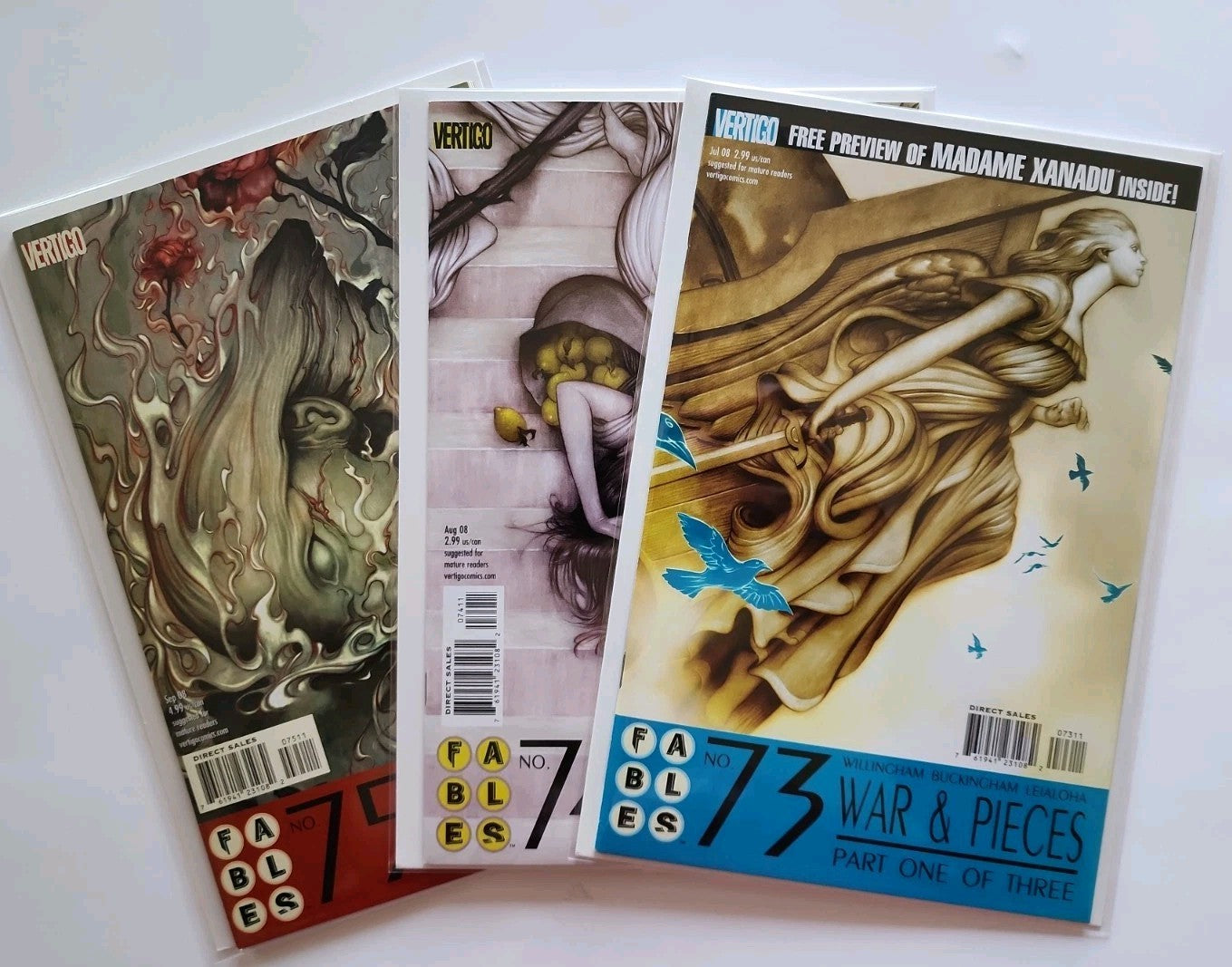 Fables #73-75 - War & Pieces Set Lot - DC Vertigo Comics 2008 Rn-1
