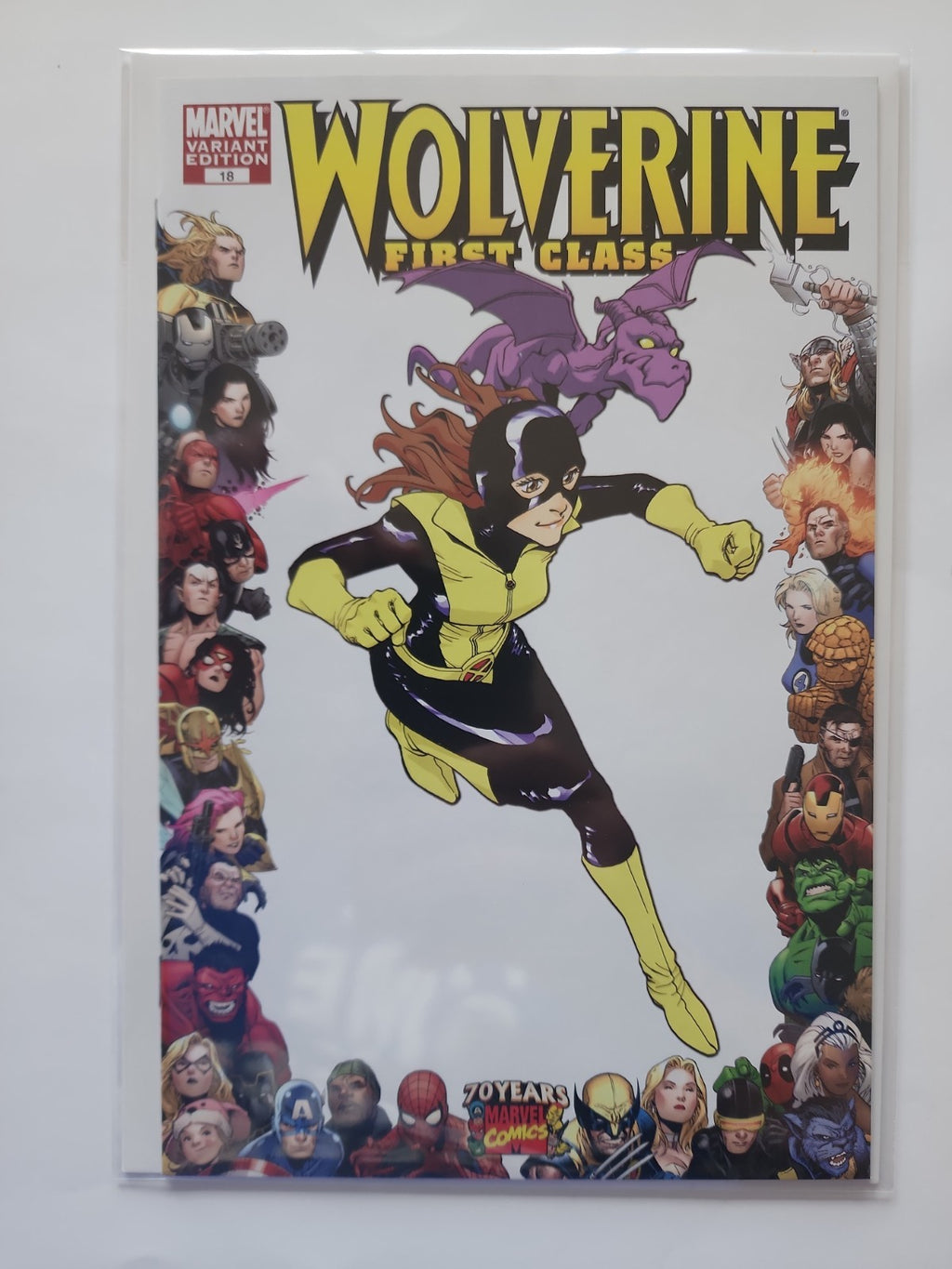 WOLVERINE FIRST CLASS #18 (2008) 70th Anniversary Frame Takeshi Miyazawa Eb-2