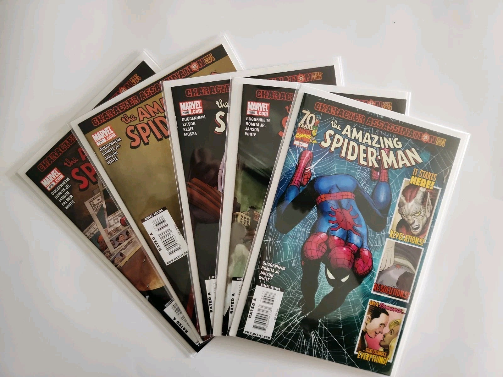 AMAZING SPIDER-MAN #584-588 COMPLETE HIGH GRADE SET SPIDEY VS MENACE Eb-1