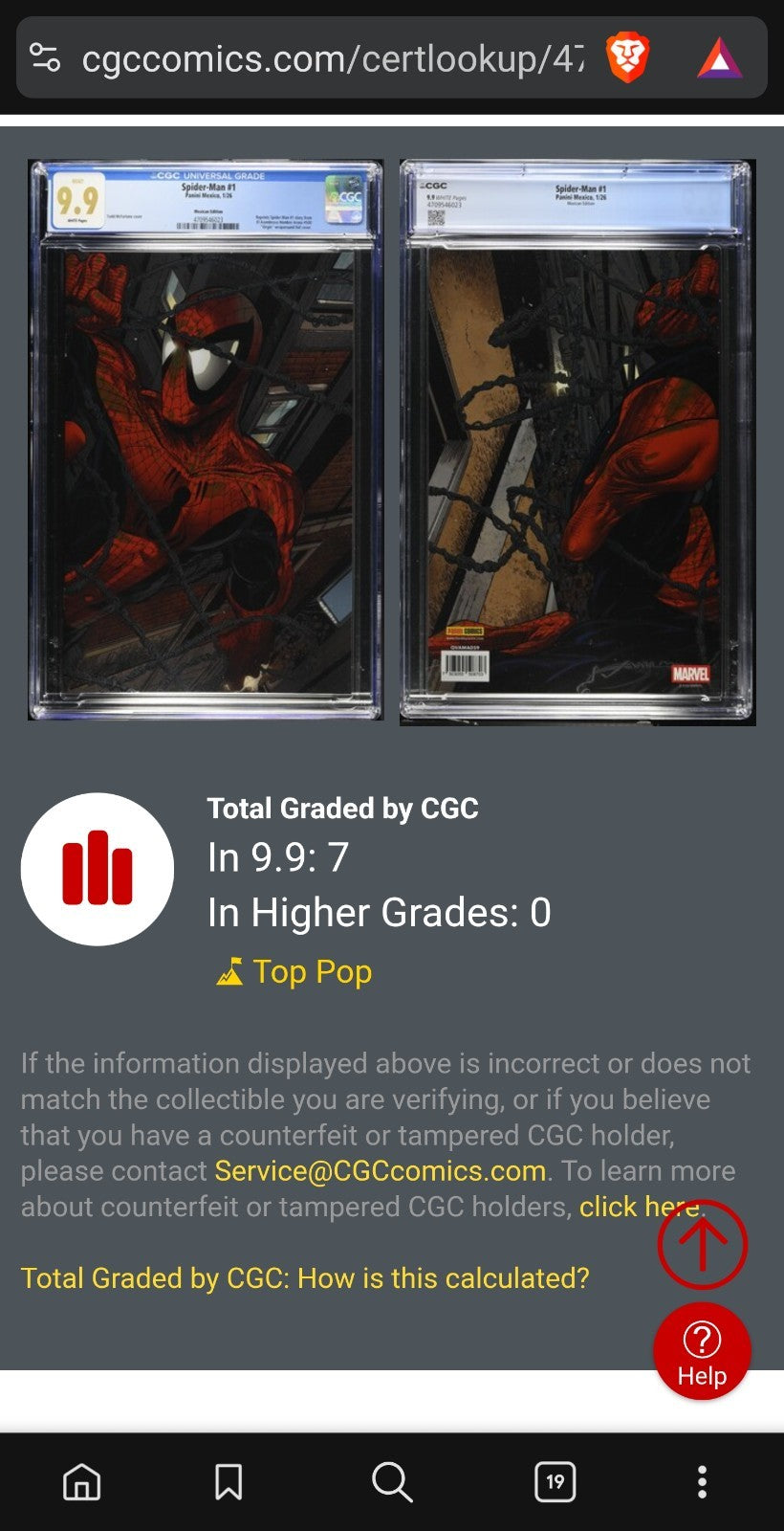 Spiderman #1 CGC 9.9 Todd McFarlane Mexican Panini Wraparound Foil 2026 