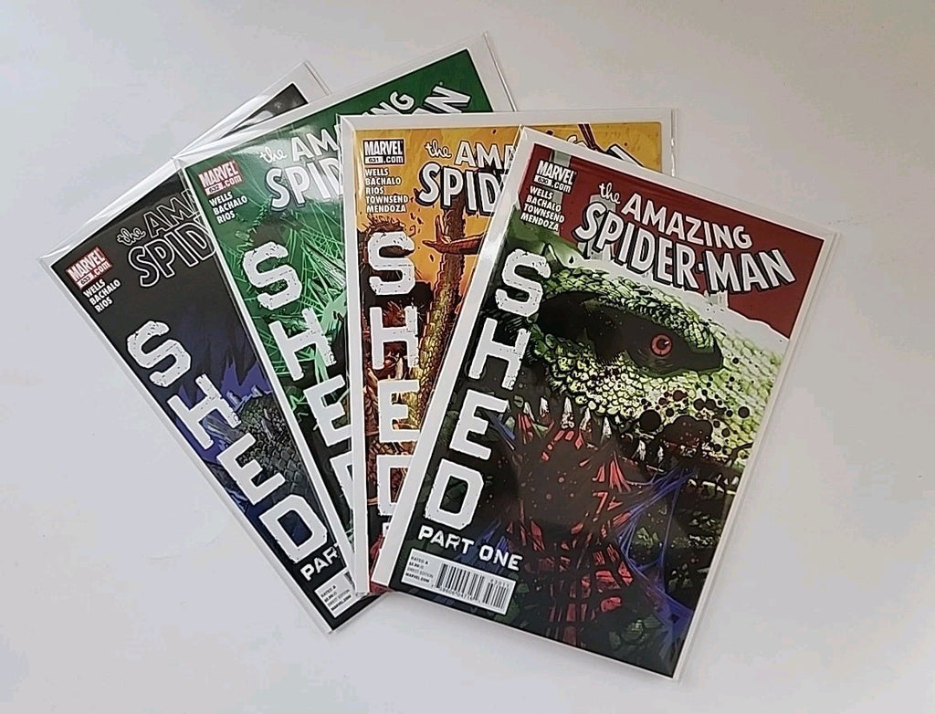 Amazing Spiderman #630-633 Comic Lot Marvel 2010 631 632 Shed  Vs Lizard Eb-1