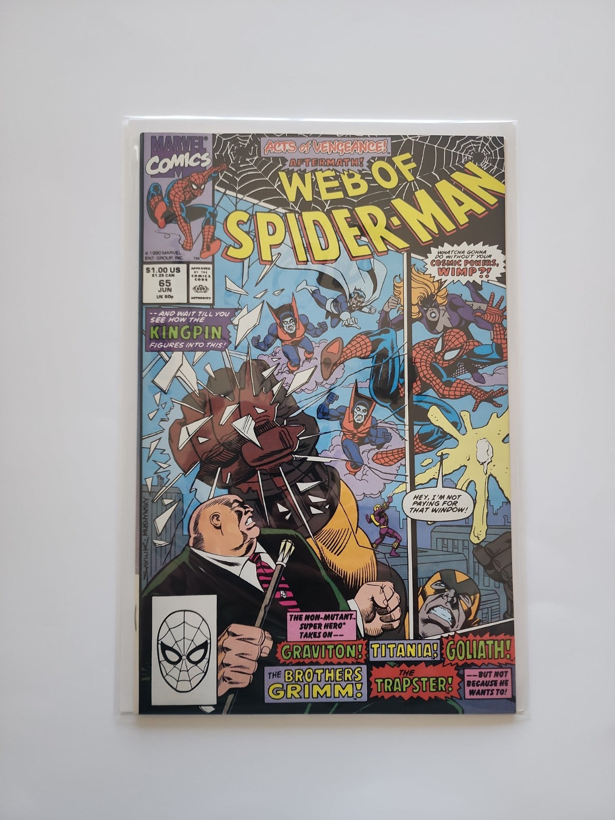 Marvel Comics Web of Spider-Man #65 - Kingpin - Fine-Very Fine Sp-1