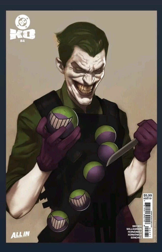 DC K.O. #4 (OF 5) CVR H BEN OLIVER FACE-OFF CARD STOCK VARIANT