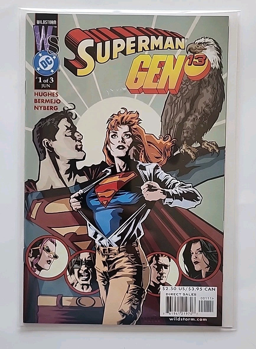 Superman Gen 13 #1-3 Complete Set (Wildstorm 2000) Hughes Bermejo Nyberg  Eb-1