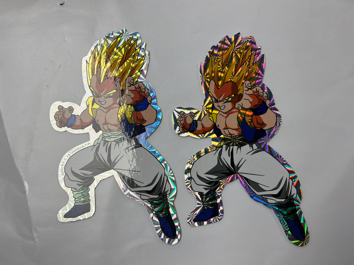 ✨ RARE VINTAGE YEAR 2000 DRAGON BALL Z JUMBO PRISM STICKER LOT (7 PIECES) ✨