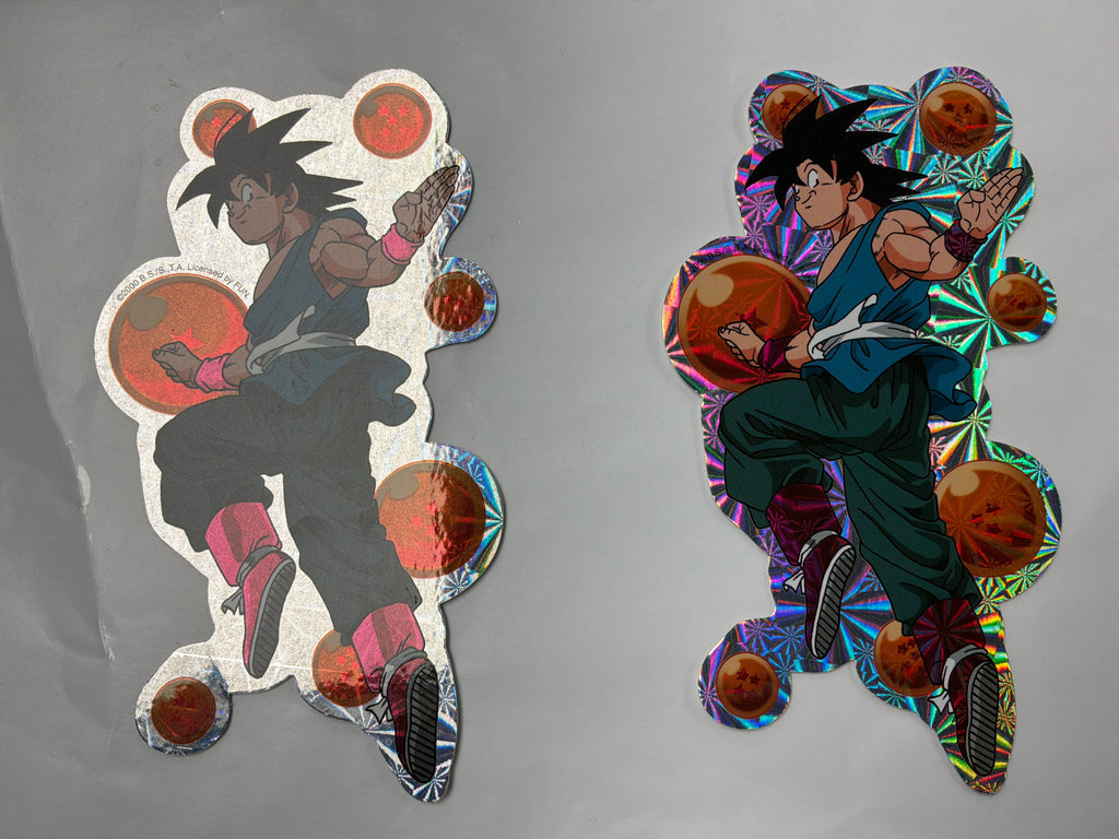 ✨ RARE VINTAGE YEAR 2000 DRAGON BALL Z JUMBO PRISM STICKER LOT (7 PIECES) ✨