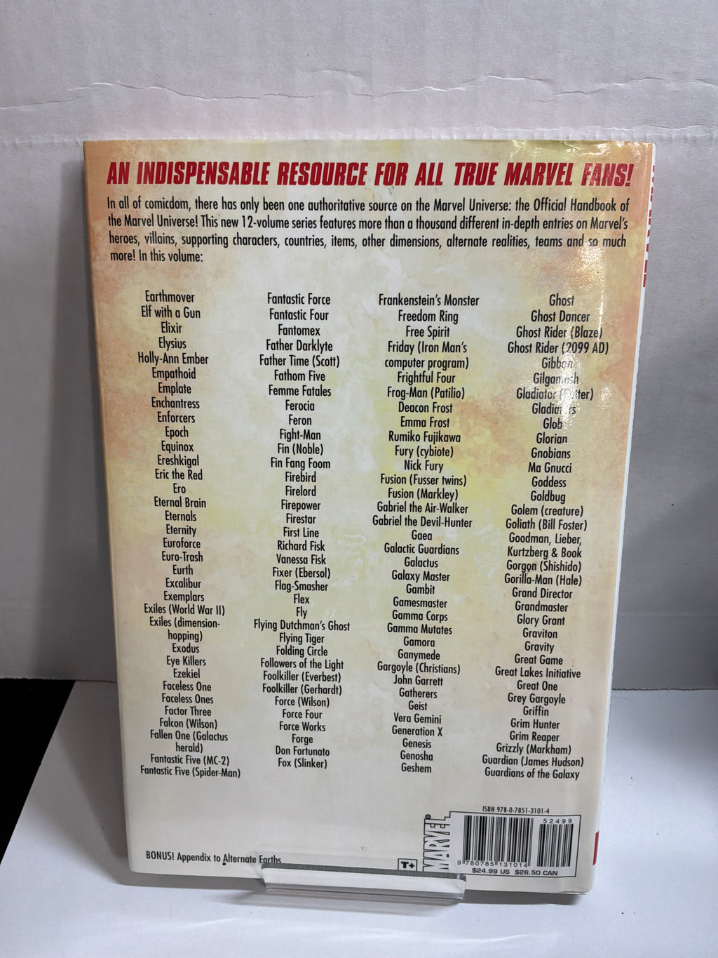 Official Handbook Marvel Univ A To Z Prem Hardcover Volume 04