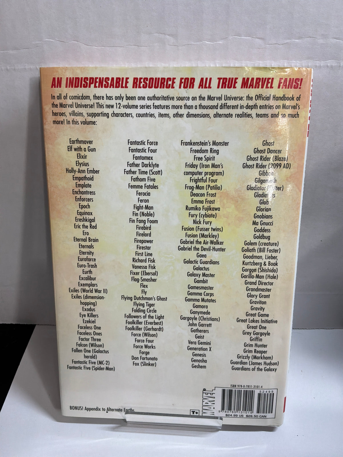 Official Handbook Marvel Univ A To Z Prem Hardcover Volume 04