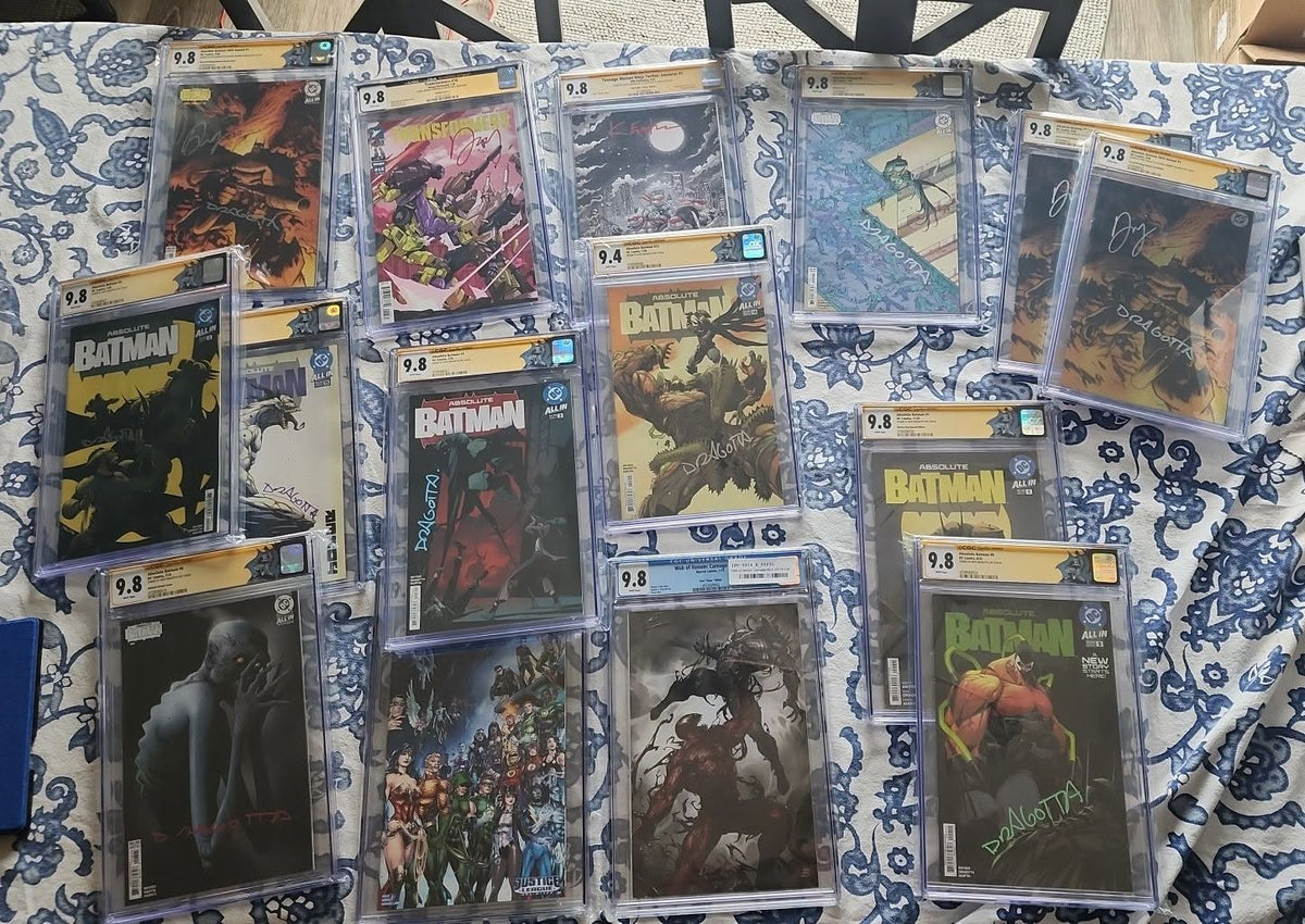 CGC-graded comics in protective slabs