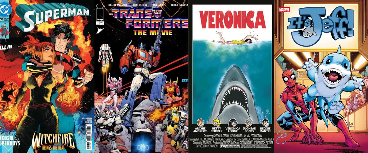 New release comic covers on the rack